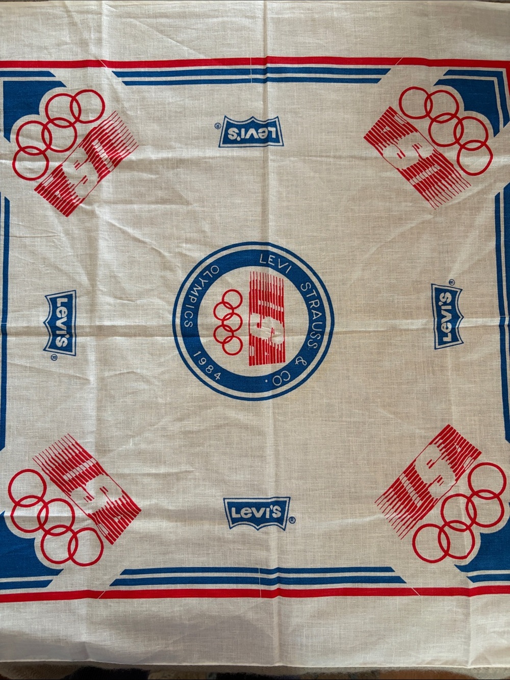 Vintage 1984 LA Summer Olympics Levi's Promotional Bandana Great Condition Retro